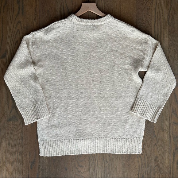 NWOT Jenni Kayne Cotton Boyfriend Sweater in Ivory Size Medium - Picture 7 of 7